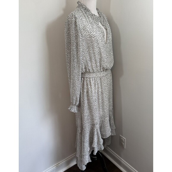 1.State Revolve Maxi Dress Jaime Shrayber Printed High-Low M Gray Leopard Print - Picture 7 of 16